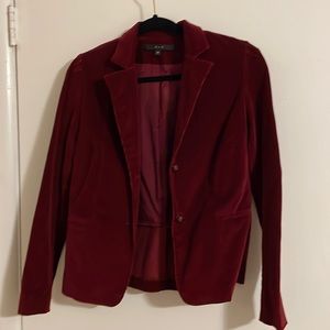 Deep red corduroy blazer